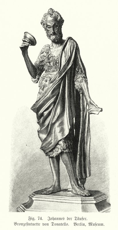 जॉन द बैपटिस्ट, डोनाटेलो द्वारा कांस्य प्रतिमा (उत्कीर्णन) द्वारा जर्मन स्कूल