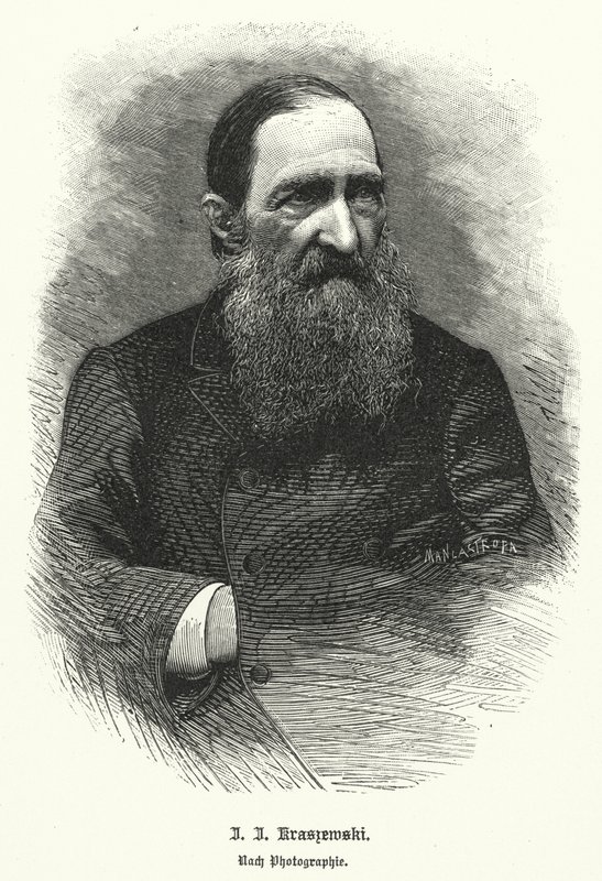 Jozef Ignacy Kraszewski, पोलिश इतिहासकार और उपन्यासकार (लिथो) द्वारा जर्मन स्कूल