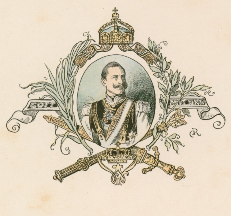 कैसर विल्हेम II, जर्मन सम्राट और प्रशिया के राजा (1859-1941) द्वारा जर्मन स्कूल