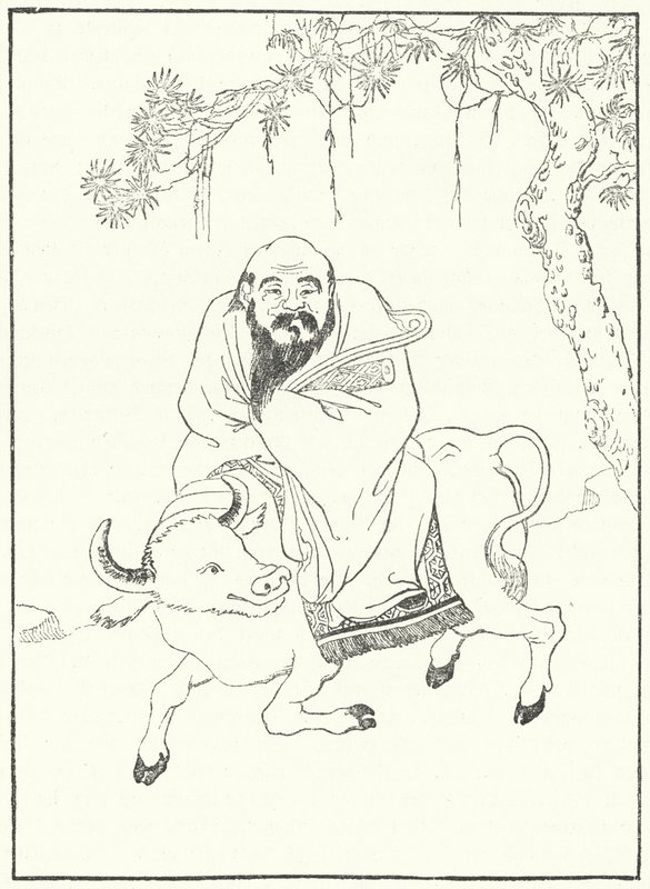 लाओजी, प्राचीन चीनी दार्शनिक, पानी की भैंस पर (उत्कीर्णन) द्वारा जर्मन स्कूल
