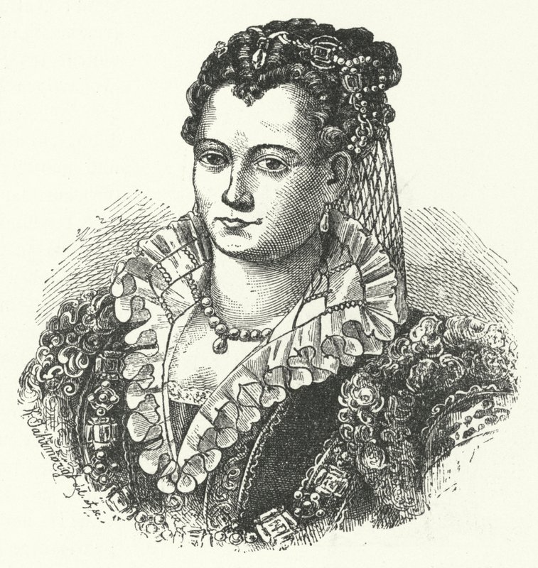 Lucrezia Borgia, फेरारा, मोडेना और रेजियो की डचेस पत्नी (उत्कीर्णन) द्वारा जर्मन स्कूल