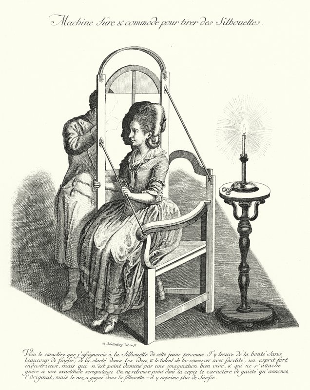 सिल्हूट लेने के लिए मशीन (उत्कीर्णन) द्वारा जर्मन स्कूल