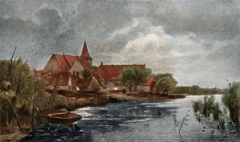 Nieuwkerk (रंग फोटोग्रावुर) द्वारा जर्मन स्कूल