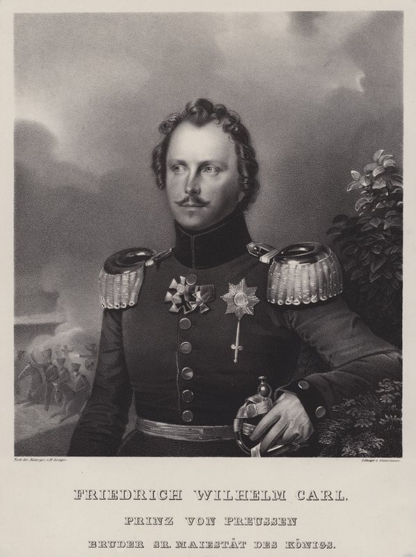 प्रशिया के राजकुमार विल्हेम (1783-1851), राजा फ्रेडरिक विलियम III (लिथो) के भाई द्वारा जर्मन स्कूल