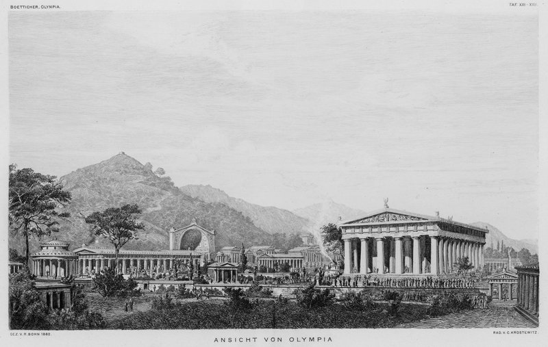 ओलंपिया का मनोरंजन (उत्कीर्णन) द्वारा जर्मन स्कूल