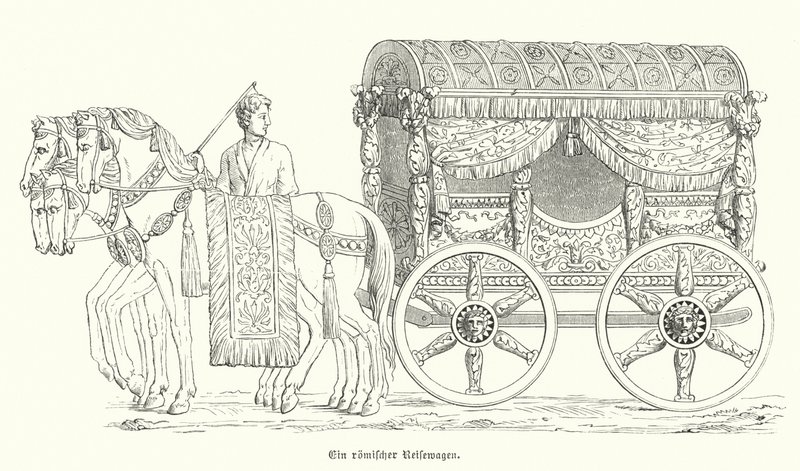 रोमन घुड़सवार गाड़ी (उत्कीर्णन) द्वारा जर्मन स्कूल