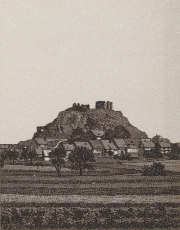 बर्बाद Engelhaus (लिथो) द्वारा जर्मन स्कूल