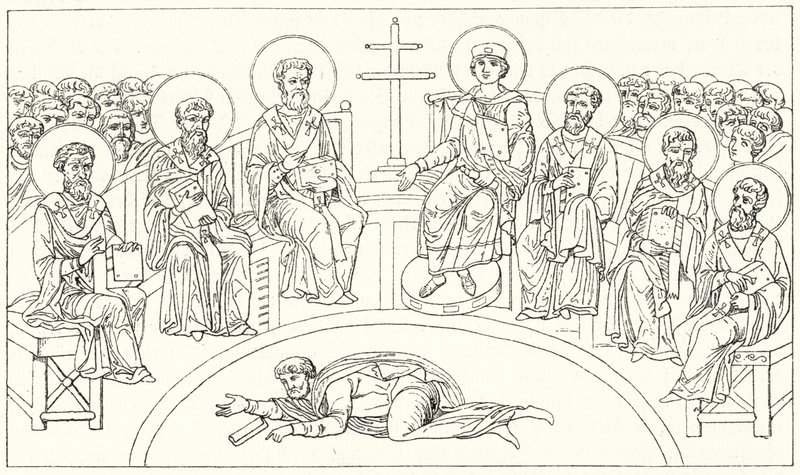 Nicaea की दूसरी परिषद, 787 (उत्कीर्णन) द्वारा जर्मन स्कूल