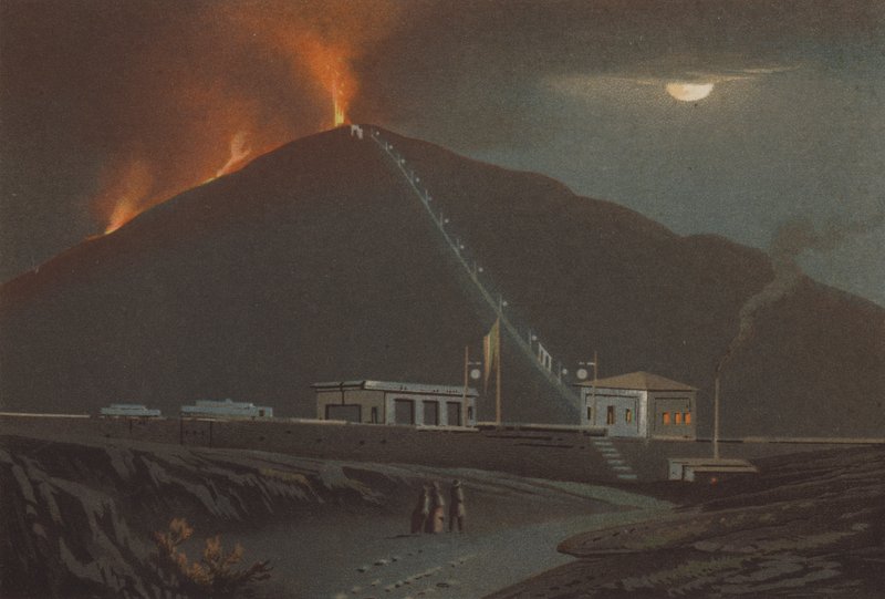 विसुवियस प्रस्फुटन, 1880 द्वारा जर्मन स्कूल
