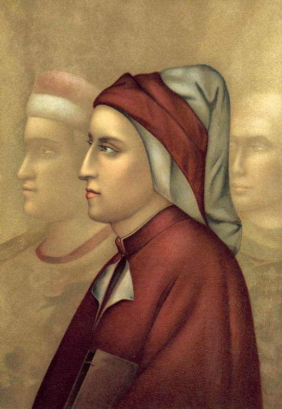 डांटे एलघिएरी (क्रोमोलिथो) द्वारा Giotto di Bondone के बाद Giotto di Bondone के बाद