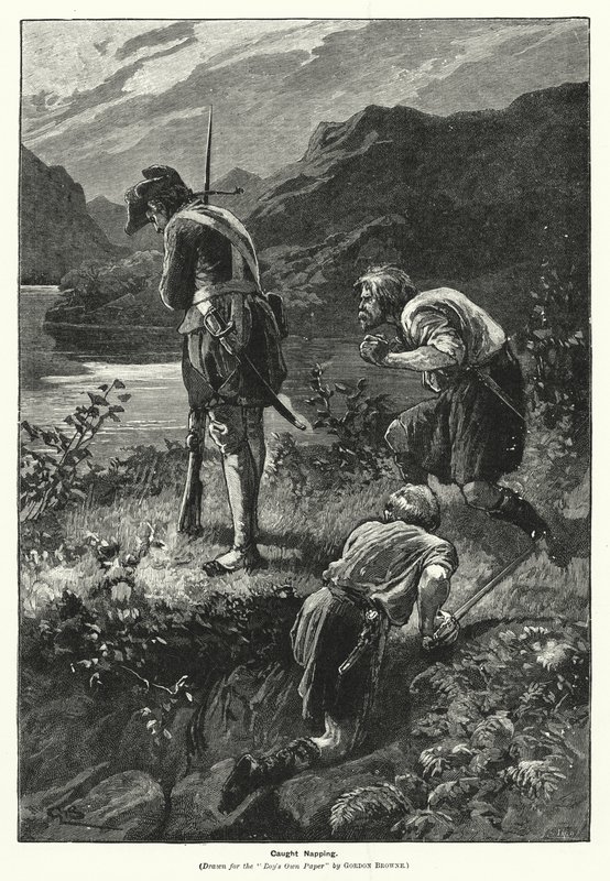 पकड़े गए नॅपिंग (उत्कीर्णन) द्वारा गॉर्डन फ्रेडरिक (बाद में) ब्राउन
