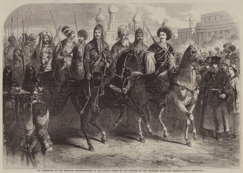 Czar के राज्याभिषेक, अवसर पर एशियाई जनजातियों के प्रतिनिधि द्वारा गुस्ताव जेनेट
