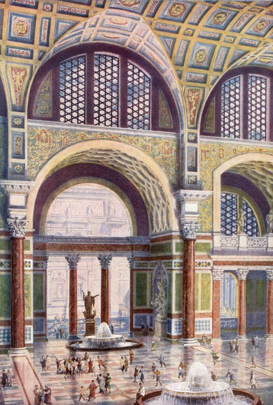 अपनी प्राचीन सुंदरता में Caracalla के स्नान के Tepidarium द्वारा हेरोल्ड ओकली