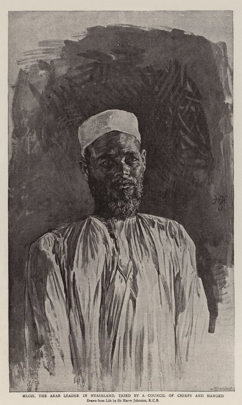 न्यासालैंड में अरब नेता, मुल्जी ने एक काउंसिल ऑफ चीफ द्वारा कोशिश की और फांसी लगा ली द्वारा हैरी हैमिल्टन जॉनसन