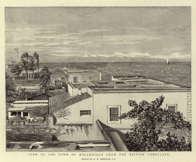 ब्रिटिश वाणिज्य दूतावास से Mocambique के शहर का दृश्य द्वारा हैरी हैमिल्टन जॉनसन