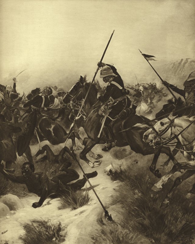 उलुंडी की लड़ाई, 1879 (गुरुत्वाकर्षण) द्वारा हेनरी लुई ड्यूप्रे