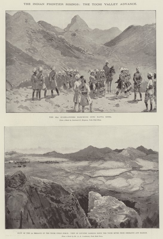 द इंडियन फ्रंटियर रिसिंग, तोची वैली एडवांस द्वारा हेनरी चार्ल्स सेपिंग्स राइट