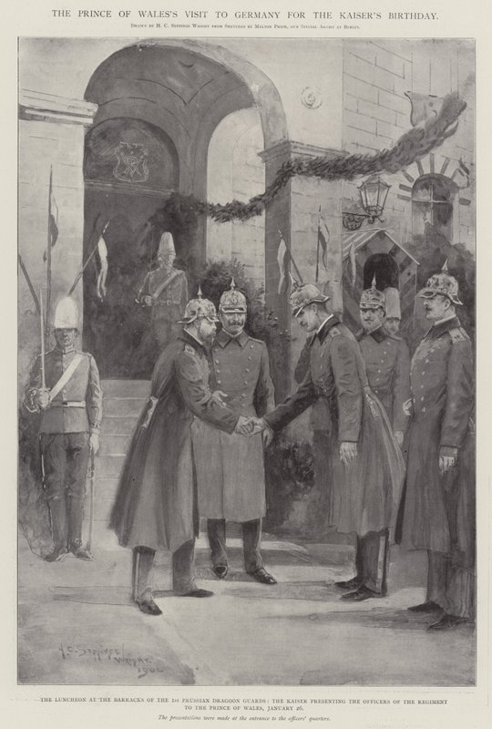 कैसर के जन्मदिन के लिए जर्मनी के राजकुमार की यात्रा द्वारा हेनरी चार्ल्स सेपिंग्स राइट