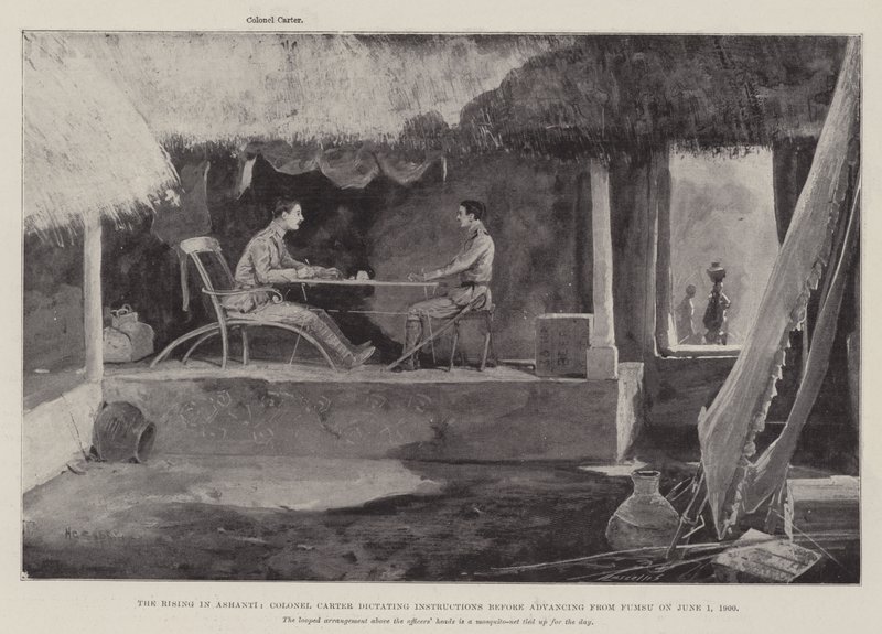 1 जून 1900 को फुमत्सु से आगे बढ़ने से पहले कर्नल कार्टर ने आशियाना में द राइजिंग, निर्देश जारी किया द्वारा हेनरी चार्ल्स सेपिंग्स राइट