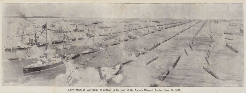 क्वीन ऑफ द ईयर ऑफ़ द क्वीन द डायमंड्स जुबली के युद्ध में तीस मील की दूरी पर, 26 जून 1897 द्वारा हेनरी चार्ल्स सेपिंग्स राइट