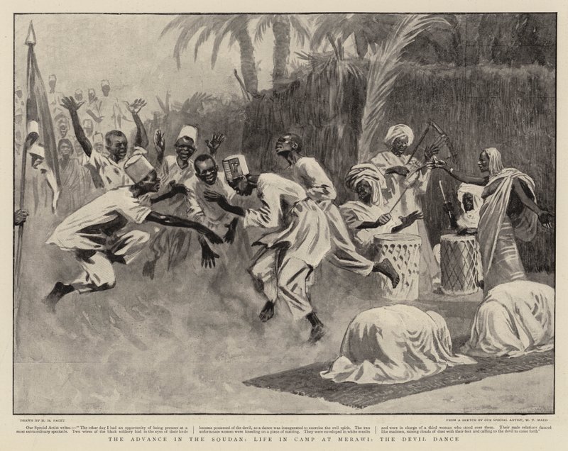 द एडवांस इन द सौडान, लाइफ इन कैंप एट मेरवी, द डेविल डांस द्वारा हेनरी मैरियट पगेट