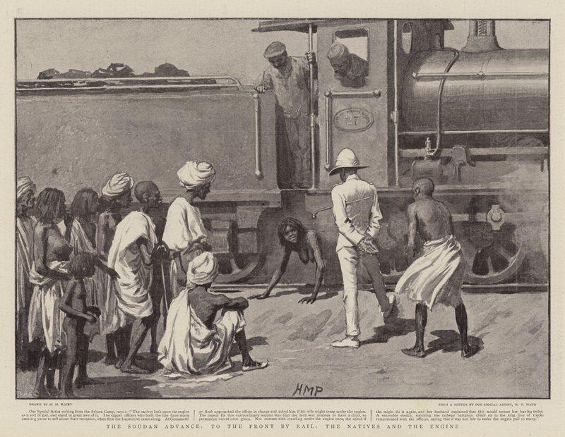 रेल, मूल निवासी और इंजन द्वारा मोर्चा को सौदान अग्रिम द्वारा हेनरी मैरियट पगेट