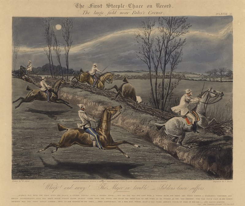 द फर्स्ट स्टीपल चेज़ ऑन रिकॉर्ड, 1839 द्वारा हेनरी थॉमस अल्केन