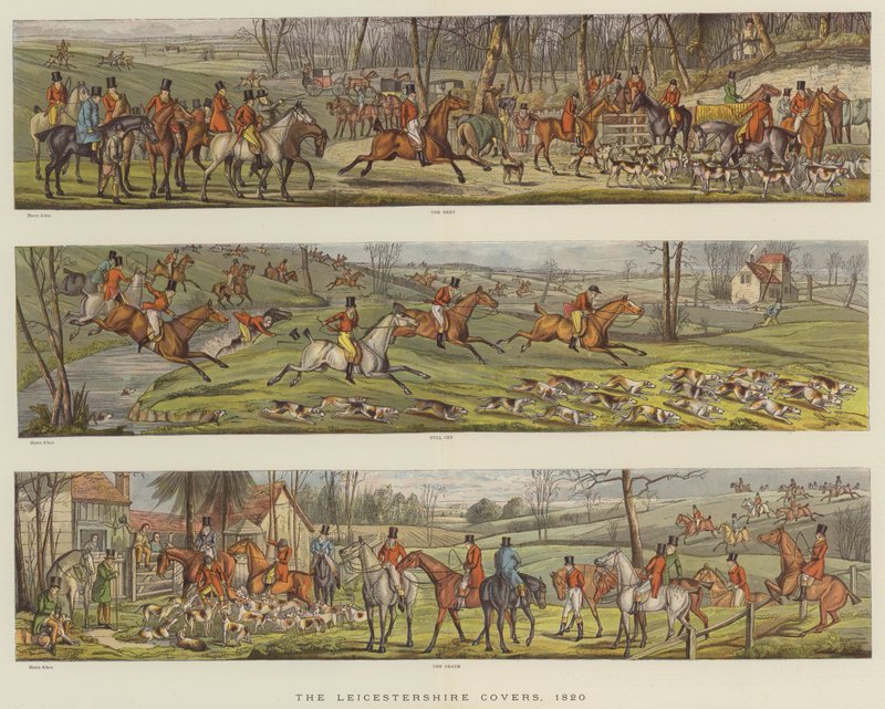 लीसेस्टरशायर कवर, 1820 (क्रोमोलिथो) द्वारा हेनरी थॉमस अल्केन