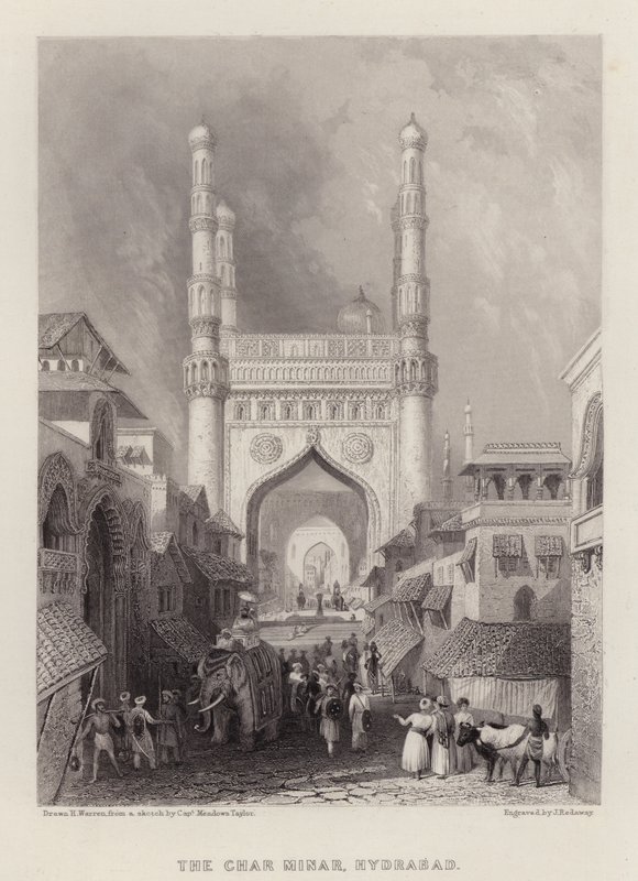 चार मीनार, हैदराबाद (कलर लिथो) द्वारा हेनरी (बाद में) वॉरेन