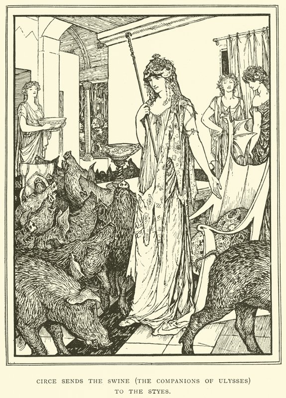 Circe स्टाइल में स्वाइन (Ulysses के साथी) भेजता है द्वारा हेनरी जस्टिस फोर्ड