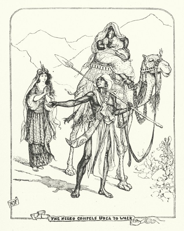 काला आदमी उडिया को चलने के लिए मजबूर करता है (उत्कीर्णन) द्वारा हेनरी जस्टिस फोर्ड