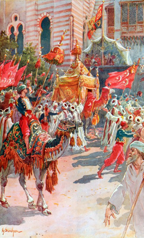 5 फरवरी, 1869 को काहिरा में पवित्र कालीनों का जुलूस द प्रिंस एंड वेल्स की राजकुमारी द्वारा हेनरी संधम