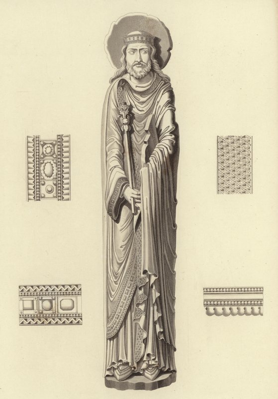 क्लोविस I, लगभग 1100, Notre Dame De Corbeil के चर्च से द्वारा हेनरी शॉ
