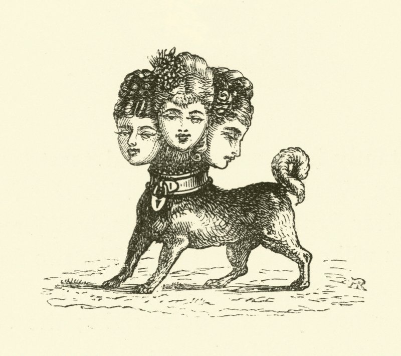 महिला Cerberus (उत्कीर्णन) द्वारा ह्यू रौली