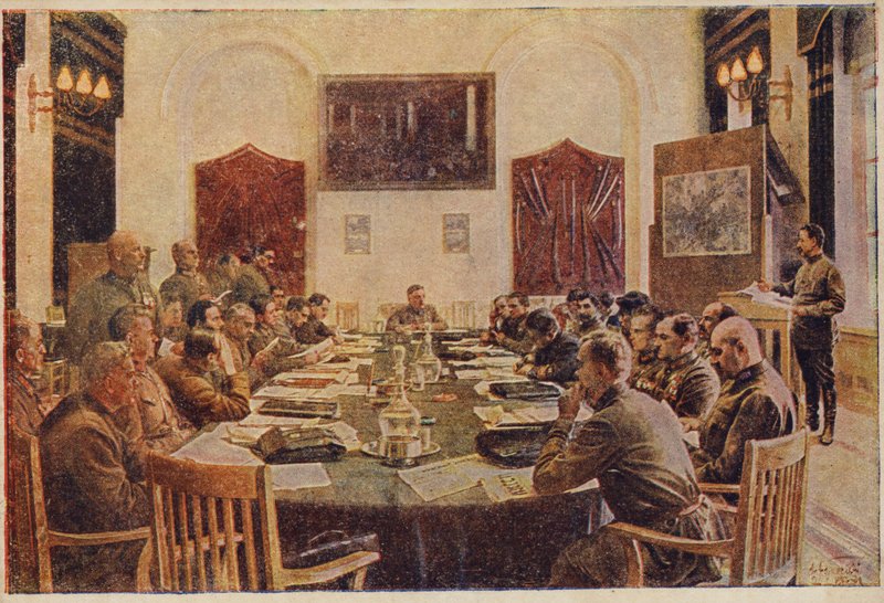 क्रांतिकारी सैन्य परिषद, सोवियत रूस की बैठक। c1925-1934 द्वारा इसहाक इसराइलेविच ब्रोडस्की
