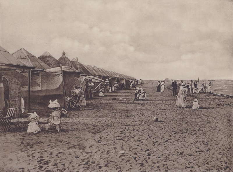 लीडो, समुद्र तट (बी / डब्ल्यू फोटो) द्वारा इतालवी फोटोग्राफर