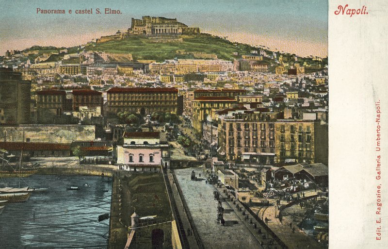नेपल्स, इटली, पैनोरमा, Castel S Elmo द्वारा इतालवी फोटोग्राफर