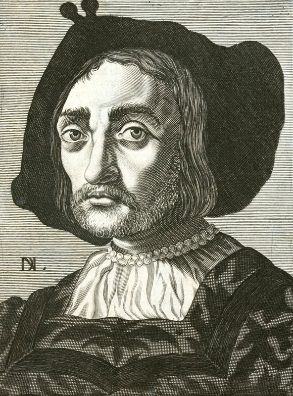 Donato Bramante, इतालवी पुनर्जागरण वास्तुकार (उत्कीर्णन) द्वारा इतालवी स्कूल