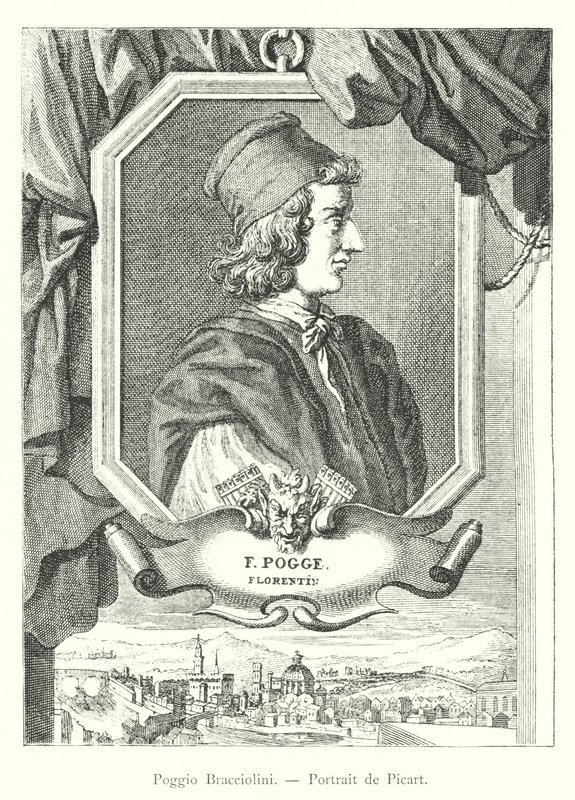 Poggio Bracciolini, पिकार्ट का पोर्ट्रेट (उत्कीर्णन) द्वारा इतालवी स्कूल