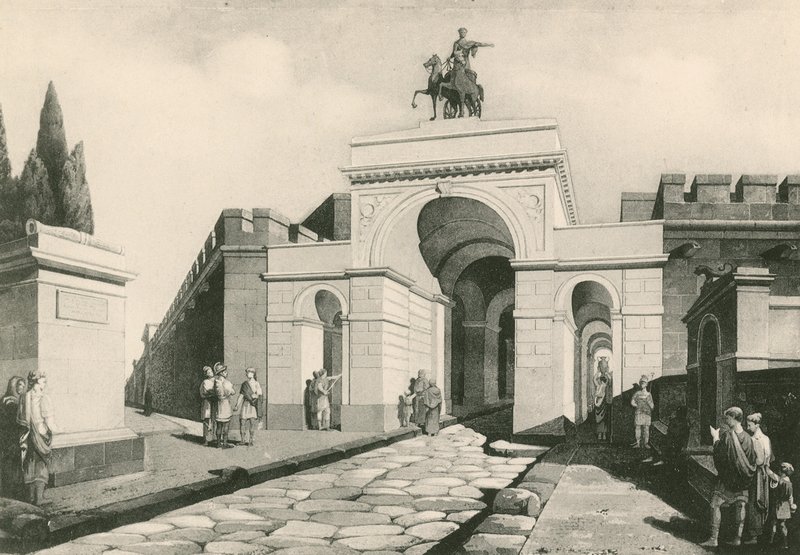Erculaneum गेट के रूप में यह था (गुरुत्वाकर्षण) द्वारा इतालवी स्कूल
