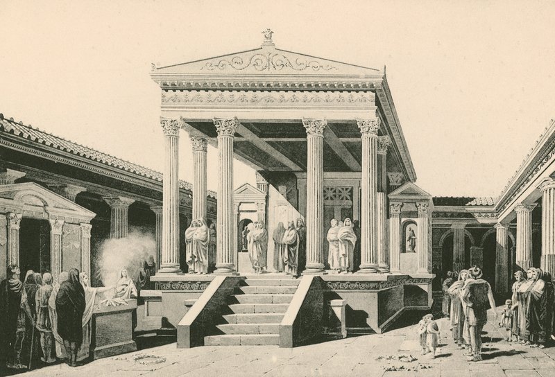 इसिस का मंदिर जैसा कि था (गुरुत्वाकर्षण) द्वारा इतालवी स्कूल