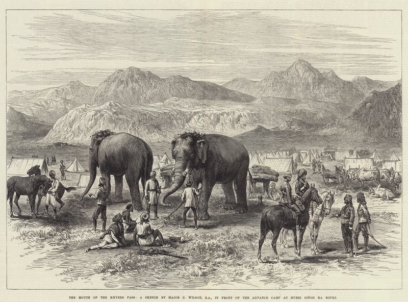 हुर्री सिंह का बोज में अग्रिम शिविर के सामने खैबर दर्रे का मुंह द्वारा जेसी विल्सन