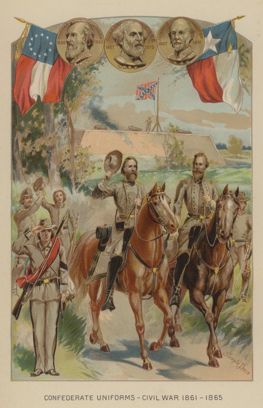 1861-1865 अमेरिकी गृहयुद्ध की संघि वर्दी। द्वारा स्टेपल डेविस के बाद जे