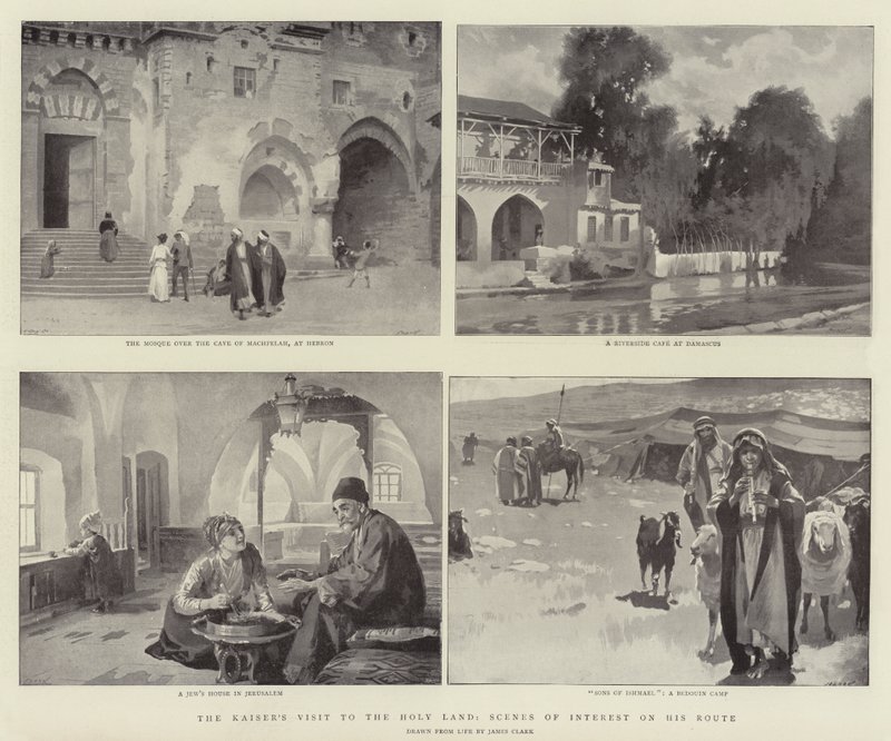 कैसर की पवित्र भूमि की यात्रा, उसके मार्ग के हित दृश्य द्वारा जेम्स क्लार्क