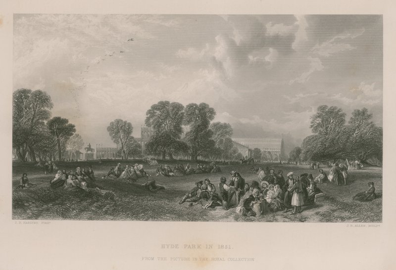 1851 में हाइड पार्क द्वारा जेम्स डफ़िल्ड हार्डिंग