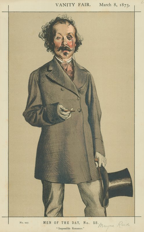 श्री टैलबोट मेयेन रीड, असंभव रोमांस, 8 मार्च 1873, वैनिटी फेयर कार्टून द्वारा जेम्स जैक्स जोसेफ टिसोट