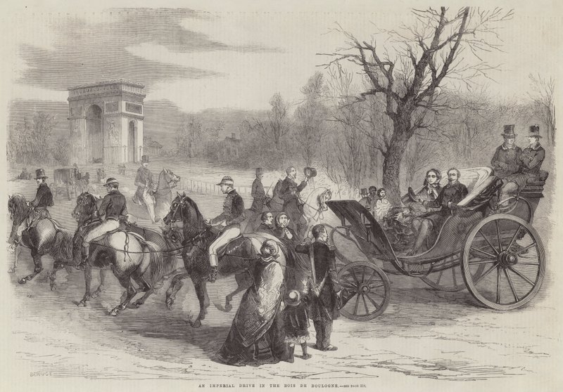 Bois de Boulogne में एक इंपीरियल ड्राइव द्वारा जीन एडोल्फ बीज़