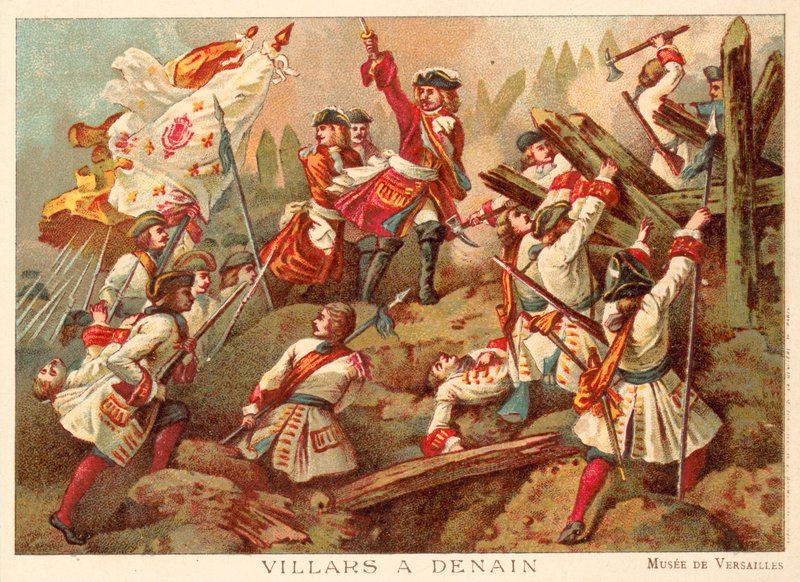 डेनियल, फ्रांस, 1712 (क्रोमोलिथो) की लड़ाई में मार्शल विलर द्वारा जीन अलाक्स