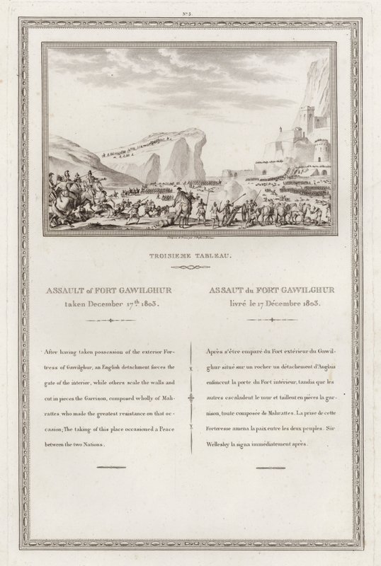 आर्थर वेलेस्ली, द्वितीय आंग्ल-मराष्ट युद्ध, भारत की कमान के तहत अंग्रेजों द्वारा गाविलघुर के किले पर कब्जा द्वारा जीन (बाद में) डुप्लेसी बर्टोक्स