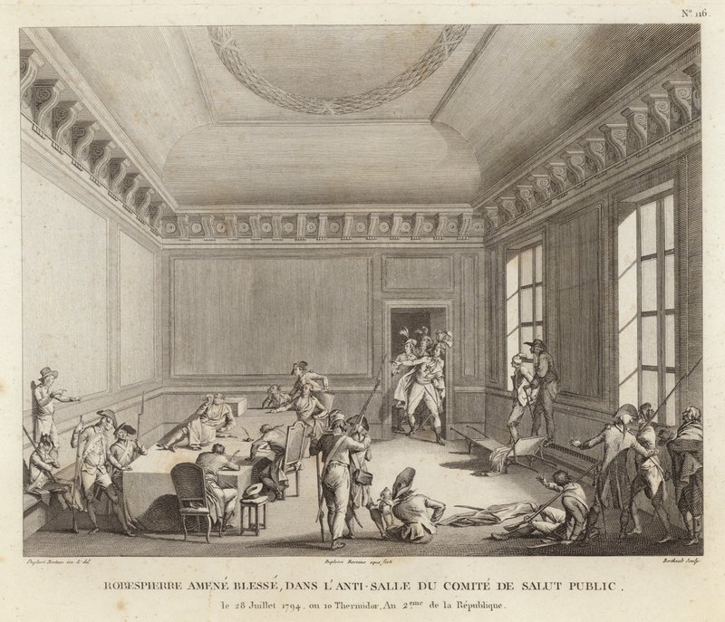 Robespierre के मैक्सिमिलियन एक हमले का नेतृत्व करते हैं द्वारा जीन डुप्लेसी बर्टॉक्स